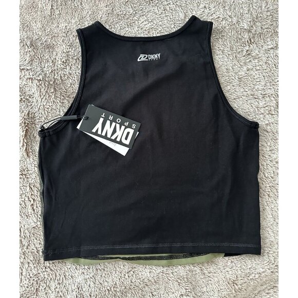 DKNY Women's Cropped Colorblock Logo Tank Size XS New - Picture 9 of 9
